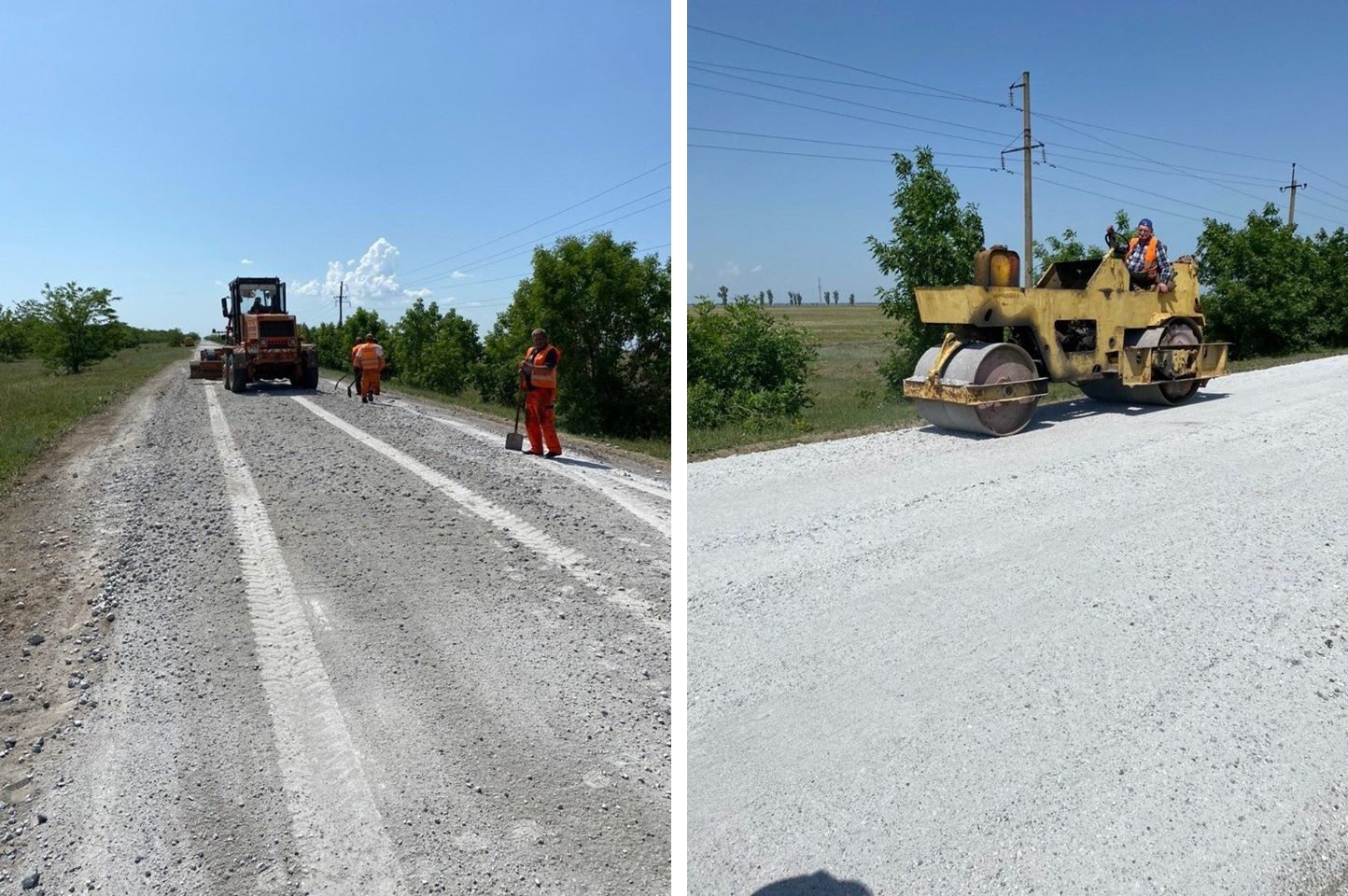 асканія, нова, дорога. ремонт, гусєв