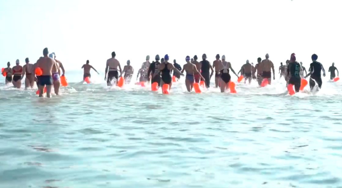 Скадовськ, відео, заплив