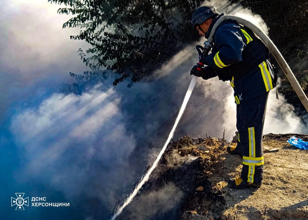 Херсонська, область, тривають, пожежі, підпал, сухої, рослинності, рятувальники, вогнеборці, Херсонщини, спалювати, суху, рослинність, призводить, пожеж, екосистемах