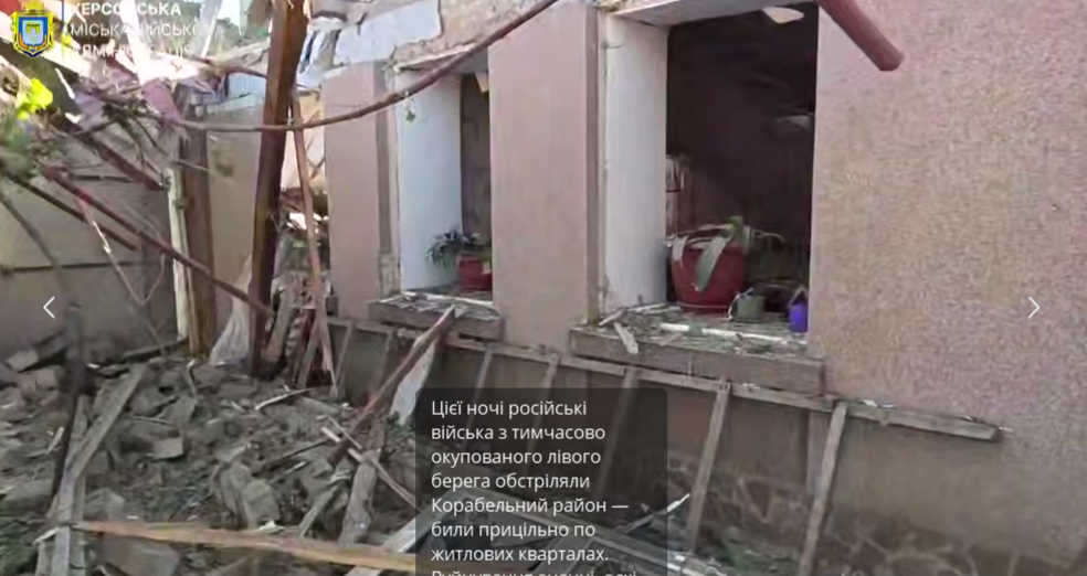 Снаряди, влучили, будинки, де спали люди, наслідки, нічної, атаки, Херсон, окупованого, лівого, берега, обстріляли, Корабельний, район, Херсона,