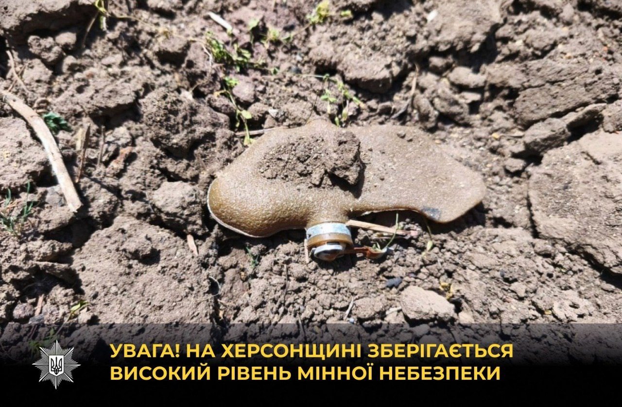 Херсонщині, попереджають, критичний, рівень, мінної небезпеки, правобережжі Херсонської області, поліція, закликає, громадян, обережності, Дніпровському районі Херсона, херсонців, правоохоронці, дистанційне мінування, місцеві жителі, ризикують, натрапити, вибухонебезпечні, підозрілі предмети