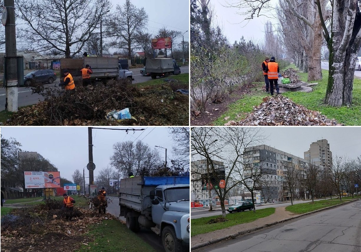підрядні організації, листя, прибирання