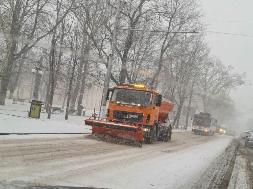 Херсон, дороги, чистка